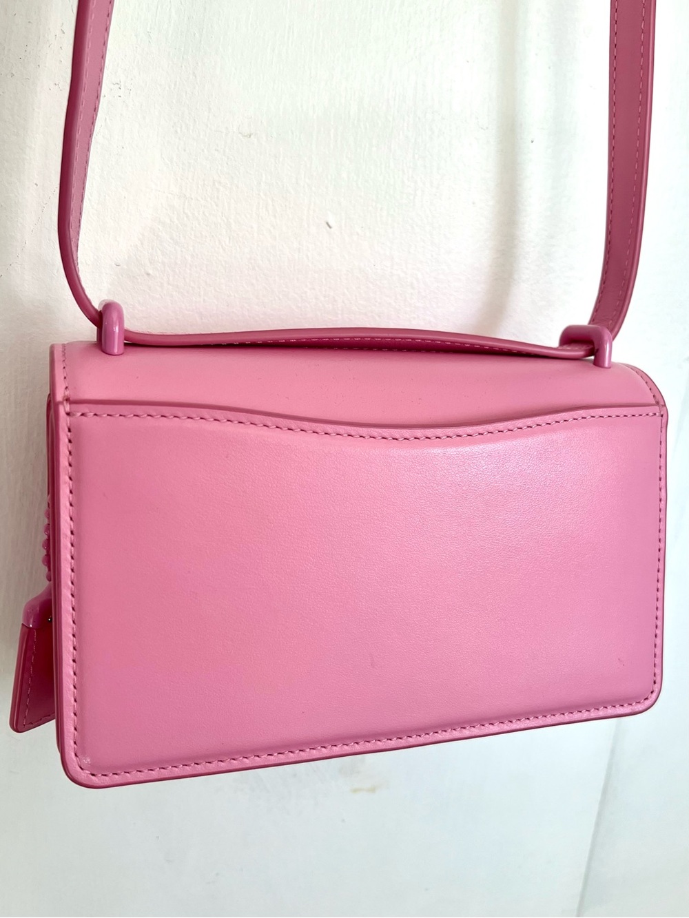 Coach Bandit Pink Glovetanned Leather Monochromatic Small Crossbody Bag CR521 - Picture 6 of 10